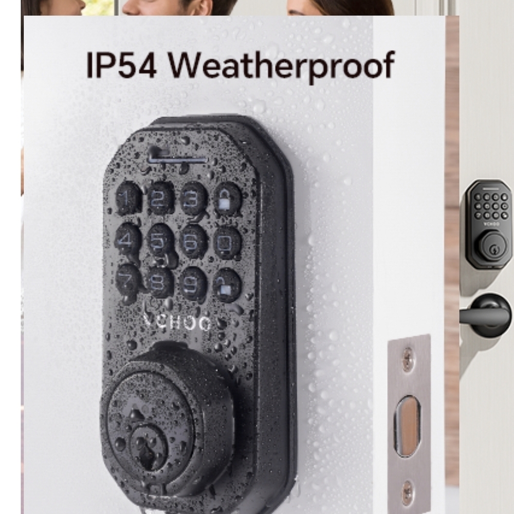 New! 3 In 1 Keyless Entry Door Lock w/Handle App Control, Keypad & Physical Key - Picture 12 of 12
